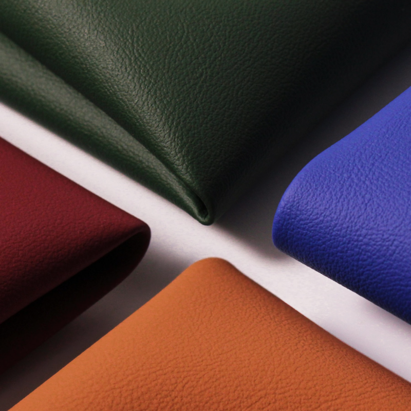 Nappa Grain Auto & Furniture Upholstery Vinyl Fabric Fish Scale Woven Backing Decorative Leather