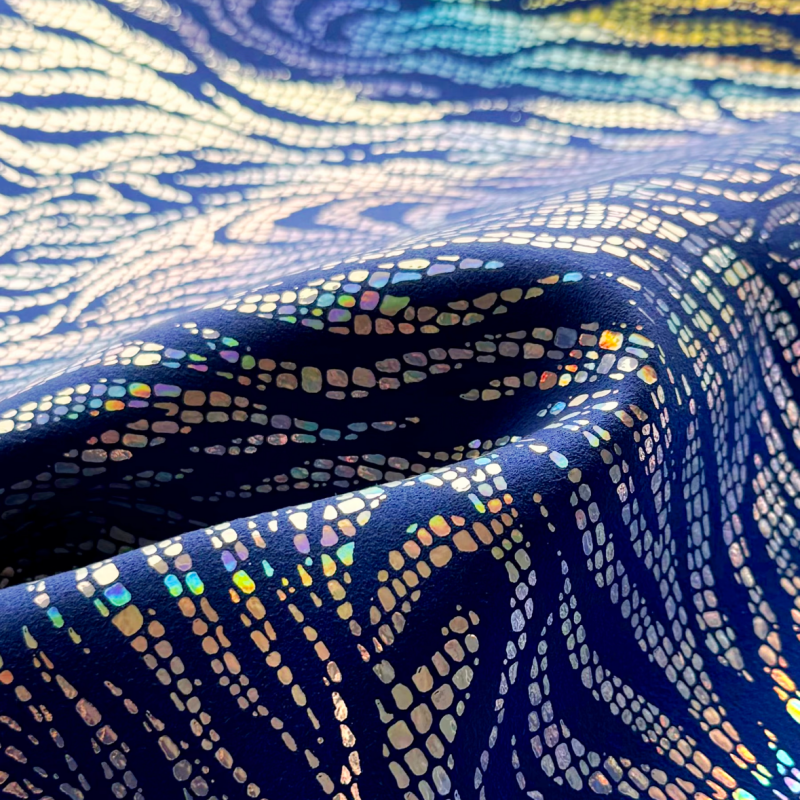 Holographic Suede Shoe Upper Material for Kung Fu Footwear