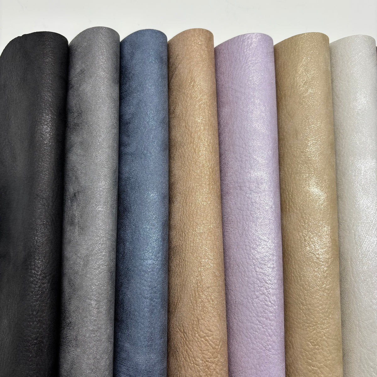 Metallic Tie-Dye PU Leather – Vintage Cracked Texture Synthetic Upholstery Fabric