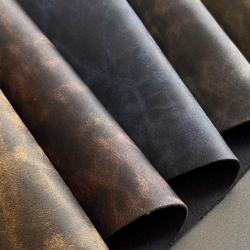 Matte Vintage Yangbuck PU faux leather for Furniture Upholstery Notebook Cover