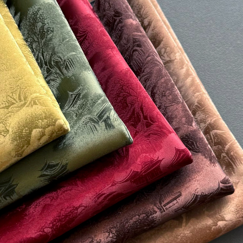 Oriental Ink Wash Printed PU Leather for Crafts & Interiors