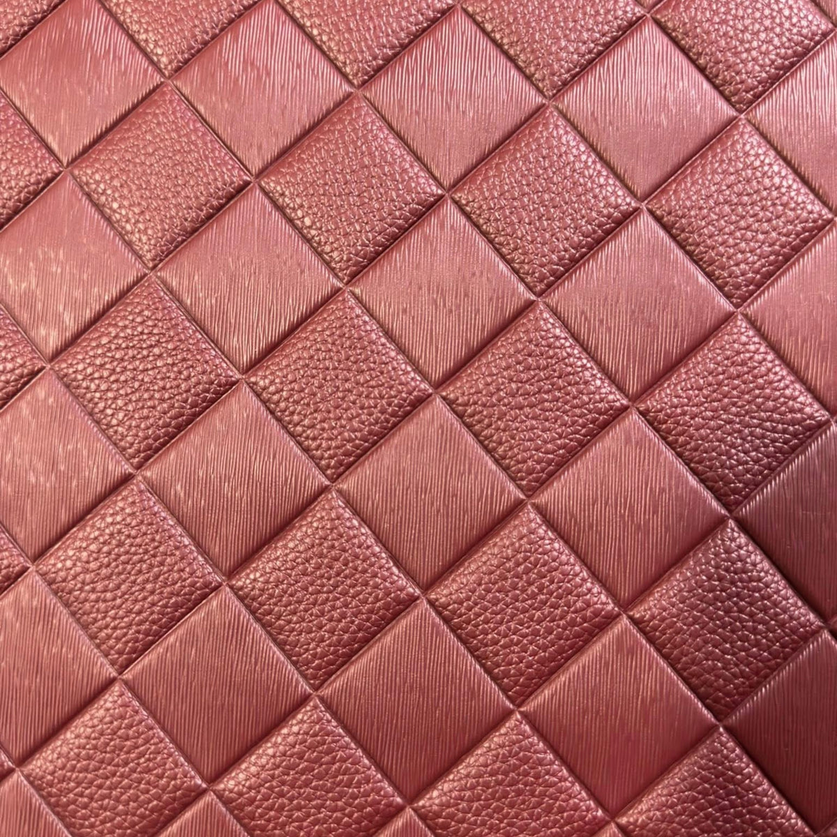 Quilted PVC/PU Leather Roll – Diamond Embossed Auto Floor Mat Fabric with Sponge Backing