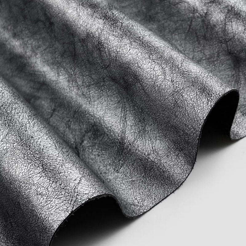 Flower World Cracked Metallic Synthetic Leather Multi‑Colors for Bags Decor Upholstery