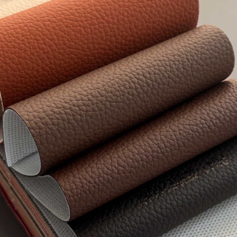 Original Car Match PVC Litchi Grain Automotive Leather 1.0mm Fish‑scale Backing For Car Seat Upholstery Refurbish