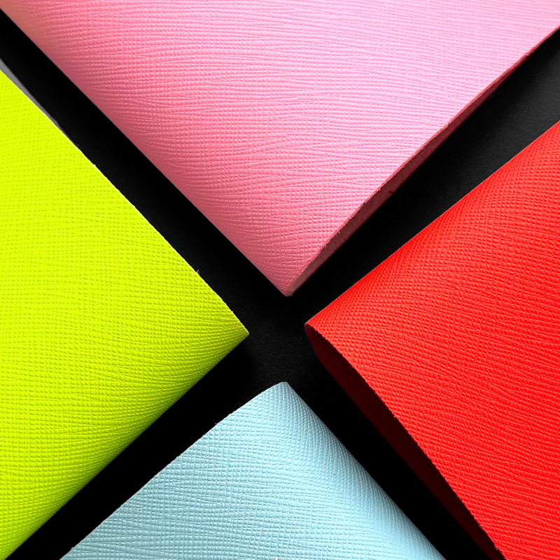 Fluorine‑Free Cross‑Pattern Faux Microfiber Leather For Notebook Cover Gift Box Packaging