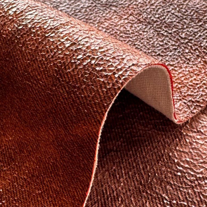 Distressed Two‑Tone Grained Crackle PU Faux Leather 0.9mm Canvas Back for Vintage Bags Footwear Upholstery Fabric