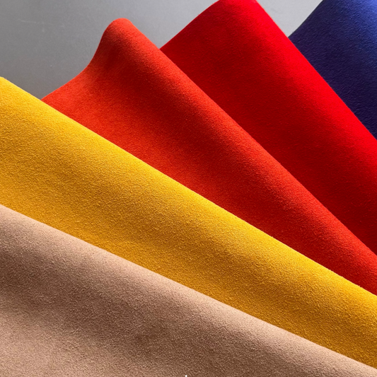 High Density Lock‑Flock Artificial Suede Leather No Fuzzing Material For Shoes Bags Luxury Gift Box Lining