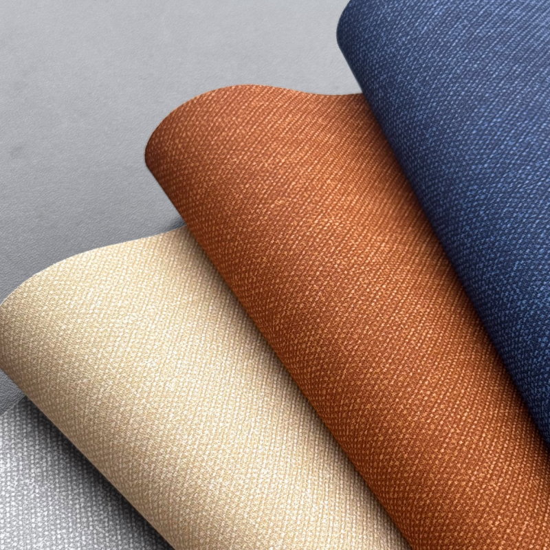 1.5mm Linen-Grain Faux Microfiber Leather Suede Backing for Furniture & Auto Upholstery