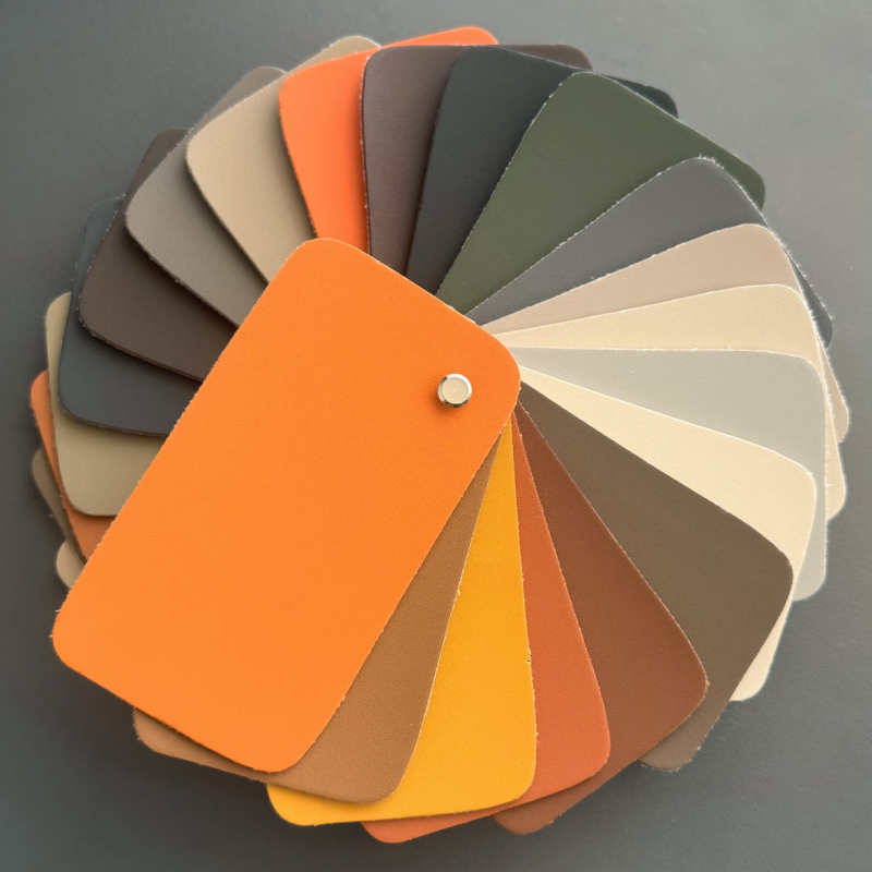1.8mm Matte Plain PVC Saddle Hard Leather Brushed Backing Synthetic Leather For Equestrian Saddle Camping Gear Woven Furniture Hard Craft Pieces