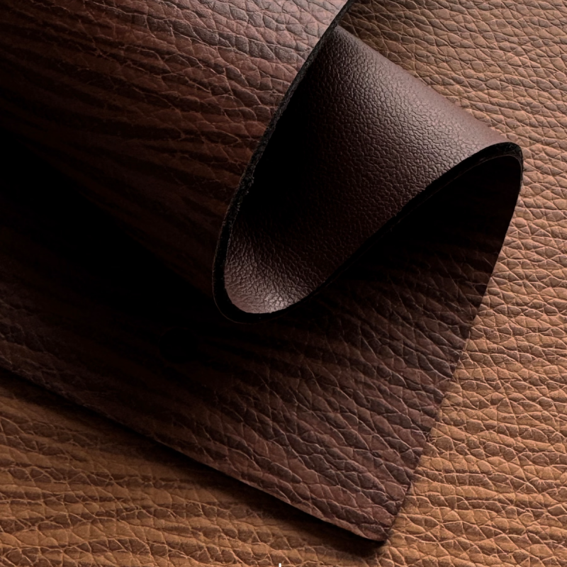 2.5mm Thick Reversible Artificial Leather Wood Litchi Texture Waterproof PU Synthetic Leather For Luggage Gift Notebook Cover