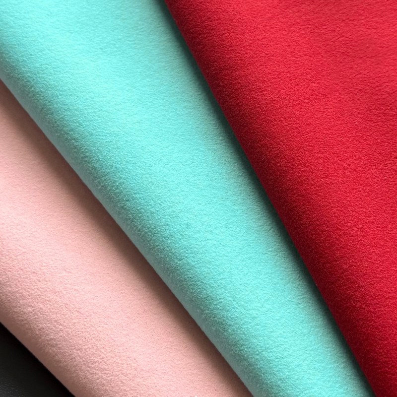 Soft Terylene Imitation Suede Fabric Tear‑Resistant for Gift Box Luggage Home Upholstery Custom Color In Stock