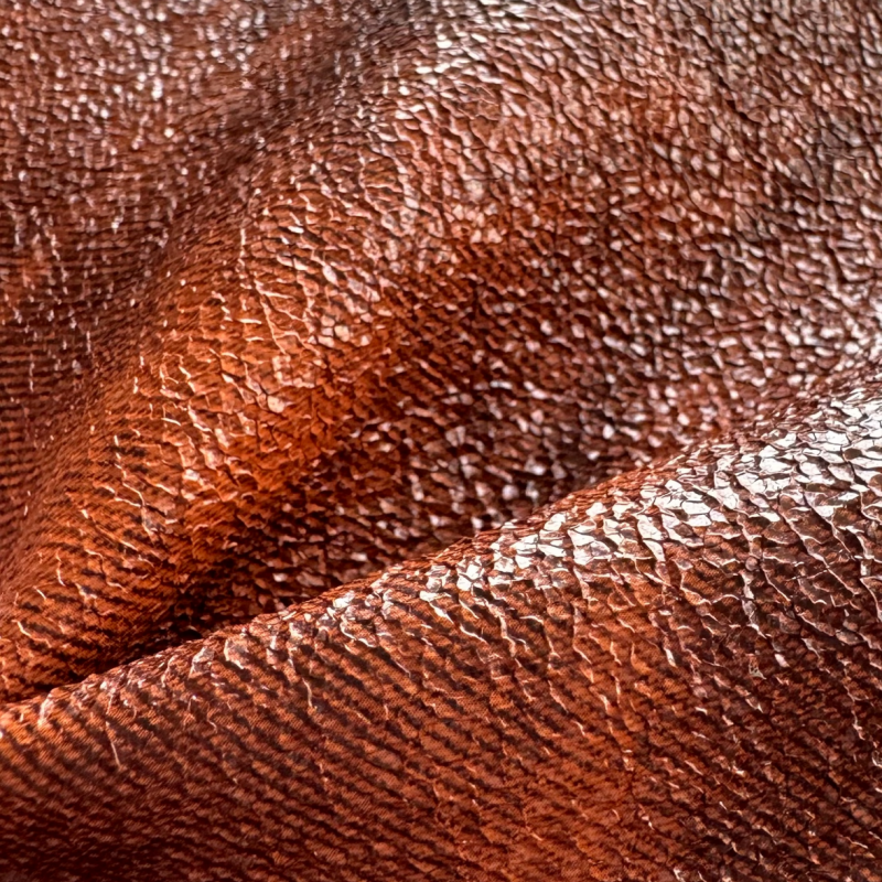 Distressed Two‑Tone Grained Crackle PU Faux Leather 0.9mm Canvas Back for Vintage Bags Footwear Upholstery Fabric