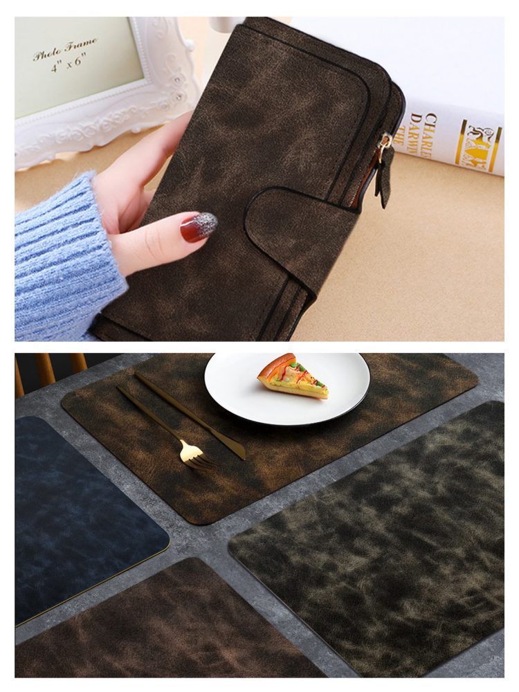 Matte Vintage Yangbuck PU faux leather for Furniture Upholstery Notebook Cover