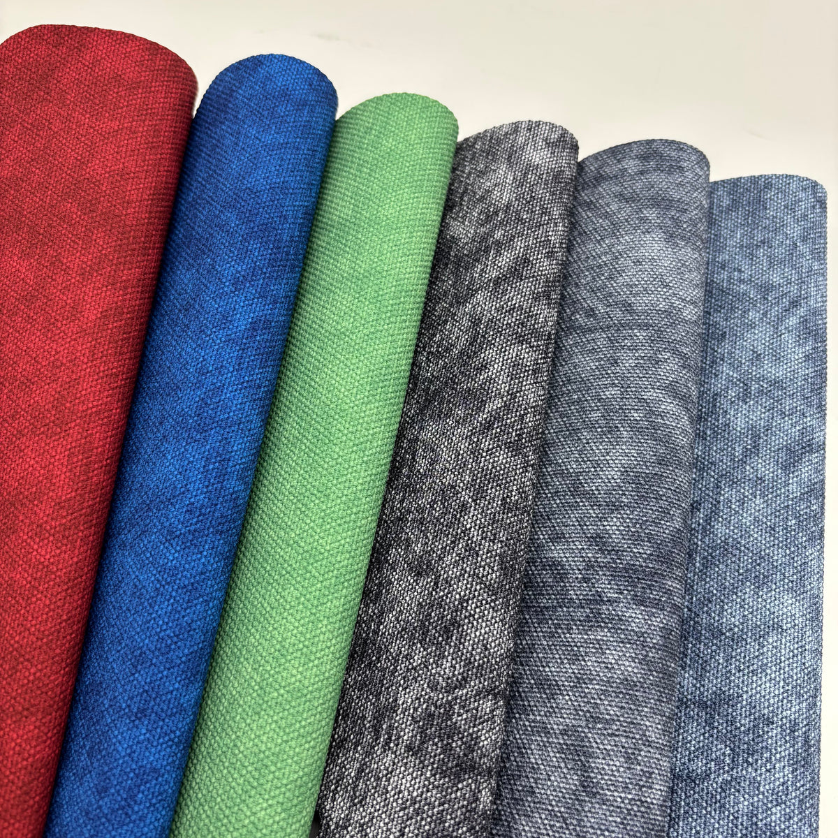Linen Texture PU/PVC Leather – Matte Woven Fabric Grain Upholstery Material