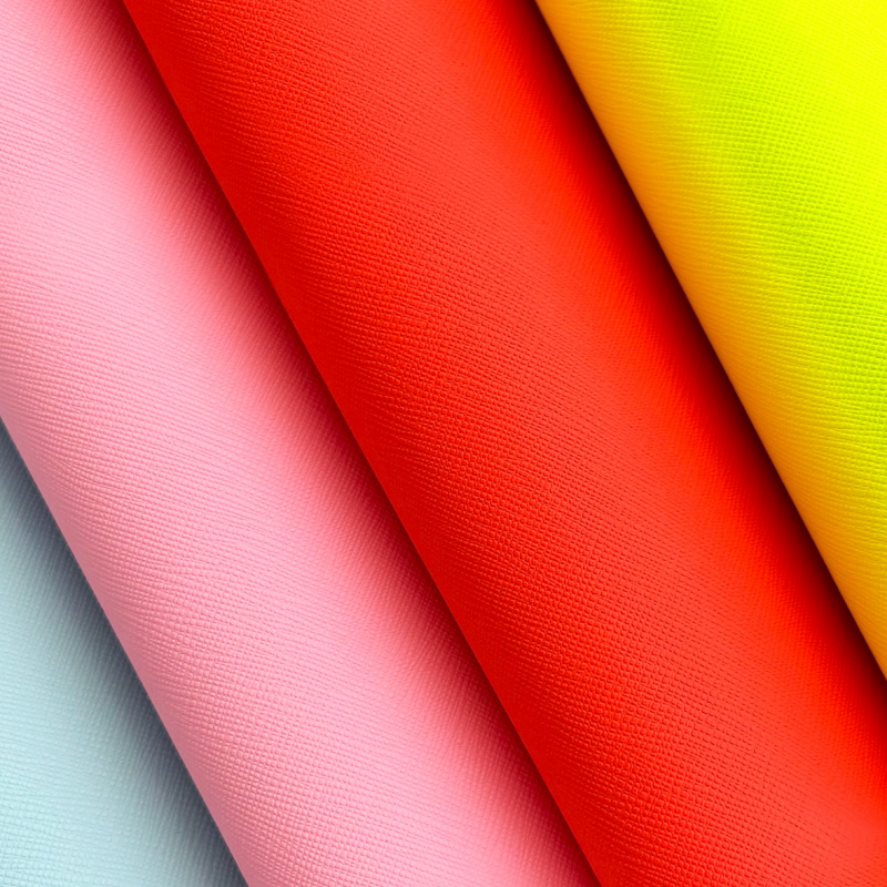 Fluorine‑Free Cross‑Pattern Faux Microfiber Leather For Notebook Cover Gift Box Packaging