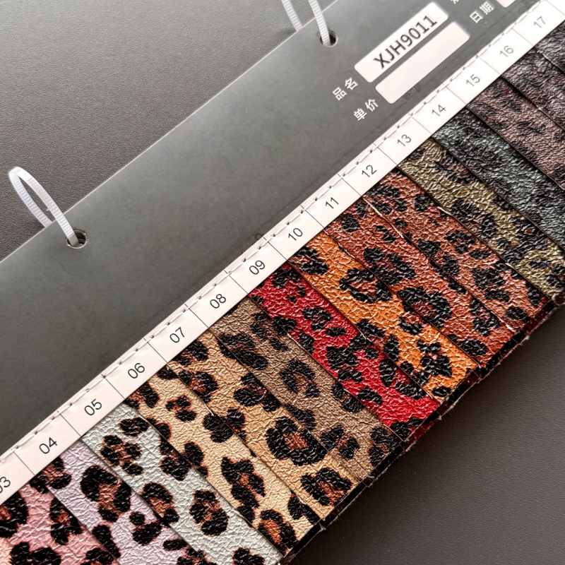 Textured Cracked Leopard Faux PU Leather 1.35m Width For Shoe Upper Apparel Y2K Vintage Upholstery Material