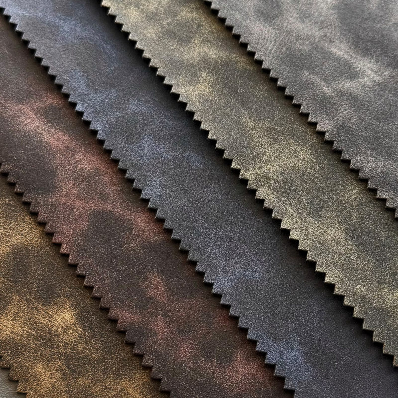 Matte Vintage Yangbuck PU faux leather for Furniture Upholstery Notebook Cover